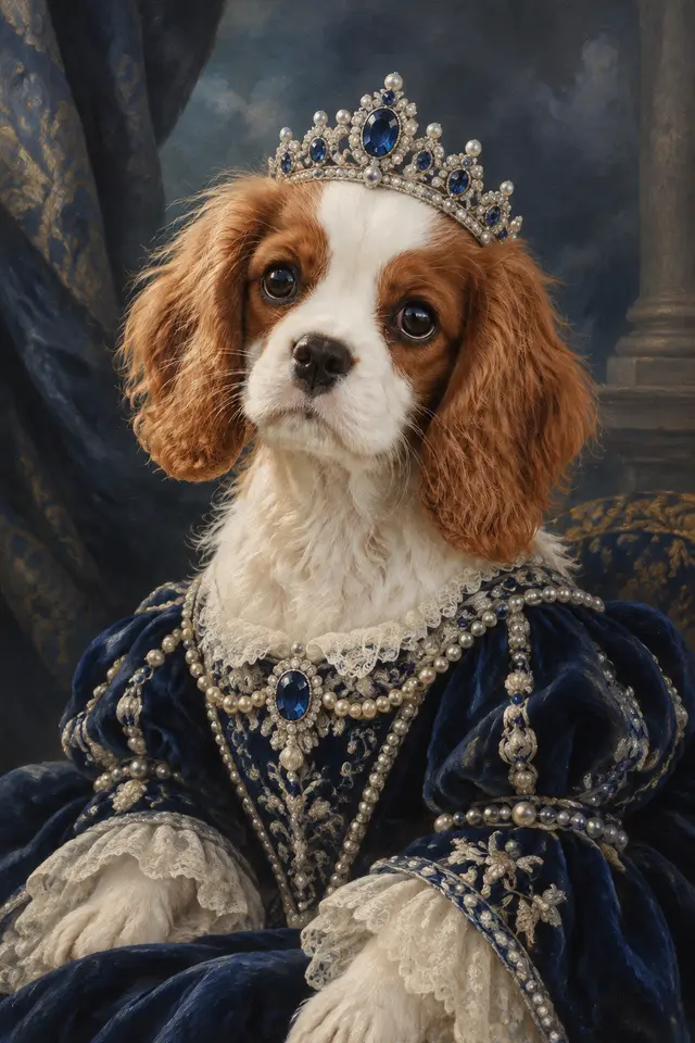 Framed pet portrait